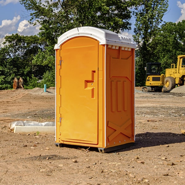 how often are the portable restrooms cleaned and serviced during a rental period in Danville Virginia